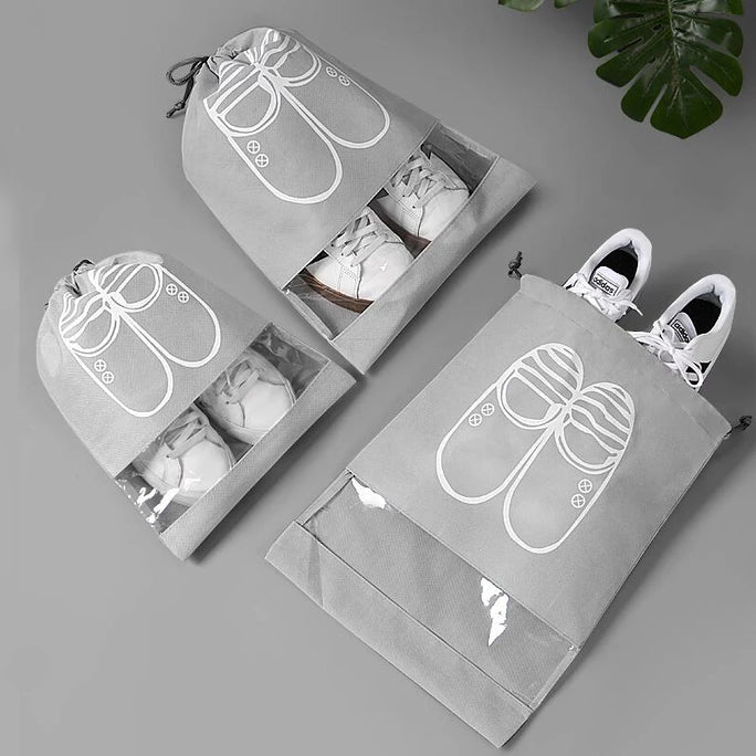 Non-woven Shoes Bag Waterproof Dustproof Travel Bag Portable Tote Drawstring Bag For Shoes Storage