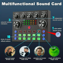 Condenser Microphone Set Kits BM-800 With HD V8S Live Sound Card Microphone Set