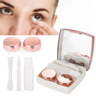 Contact Lens Case Travel Kit Square Travel Portable Solid Color Lens Cover Container Beauty Pupil Storage Soaking Box Eyewear Accessories