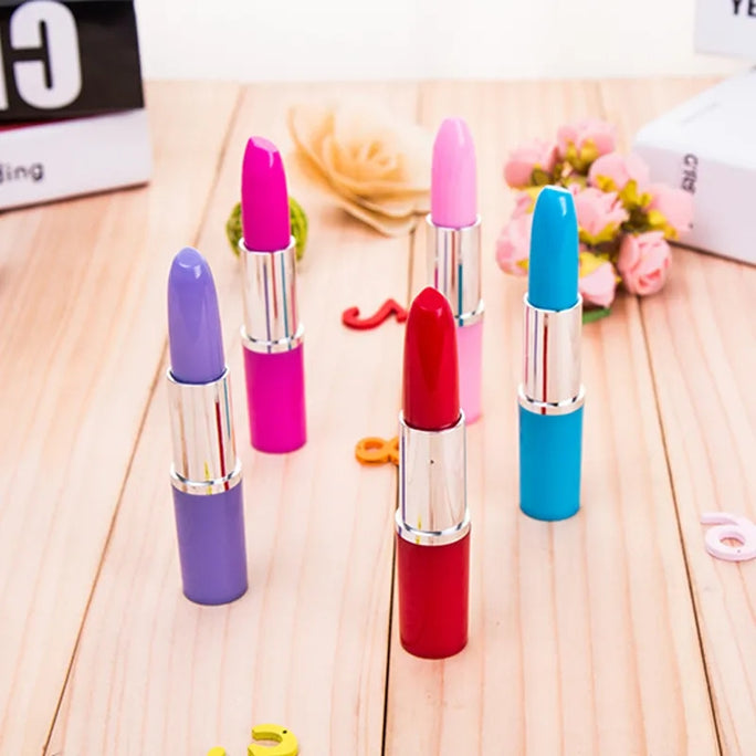 01 Pc Lipstick Gel Pen Girls Creative and Attracive Colorful Cute Stationary Pen Office Pen ball point Pen Pack of 01 Pcs