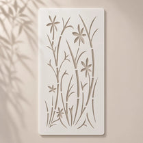 Casvena Flower Plant Reusable Stencil for Wall & Canvas Painting