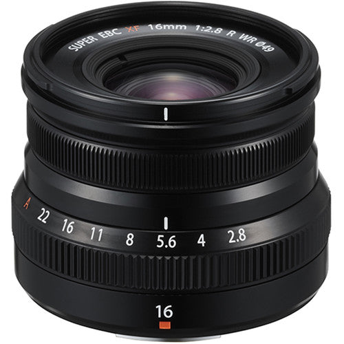 Fujifilm Fujinon XF 16mm f/2.8 R WR Black Wide-Angle Prime Lens