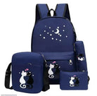 Kids 4-Piece Pink Cat Backpack Set