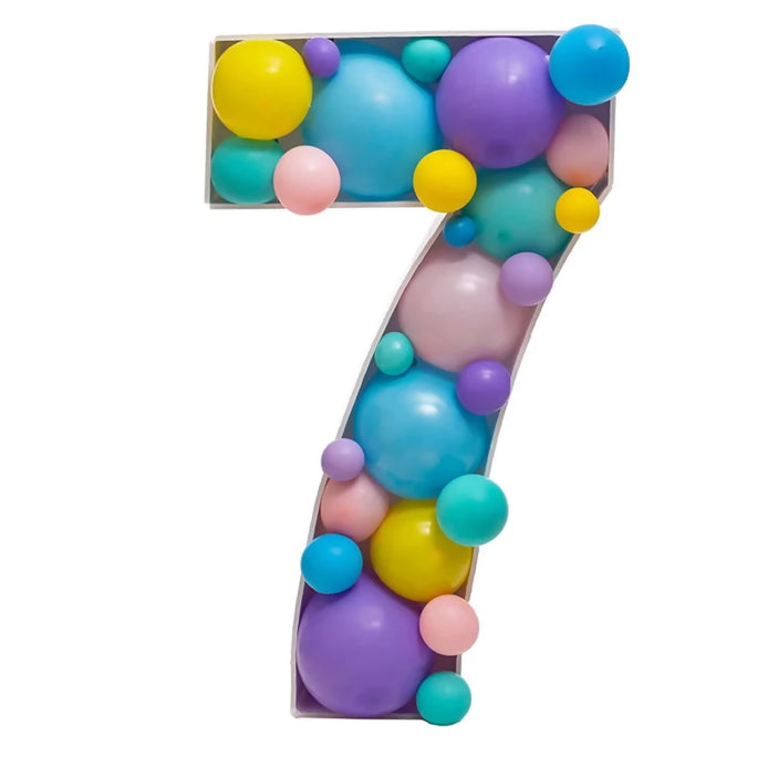Number 7 Mosaic Balloon Decoration Frame