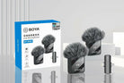 Boya Double MIC ANC + ECHO Mode with Wind Muff Cover. (TypeC + iPhone)