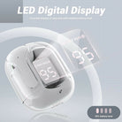 Air31 earbuds With SILICON POUCH wireless crystal Transparent and Bluetooth Air 31Type C