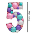 Number 5 Mosaic Balloon Decoration Frame