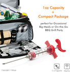 Meat Injector Syringe - for BBQ Grill Premium Portable Turkey Injector kit for Smoker Marinades Injectors for Meats