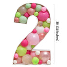 Number 2 Mosaic Balloon Decoration Frame