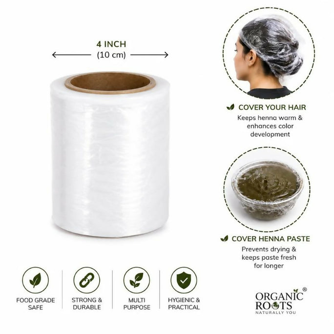 Organic Roots Cling Wrap for Henna & Hair Care | 240 Yards