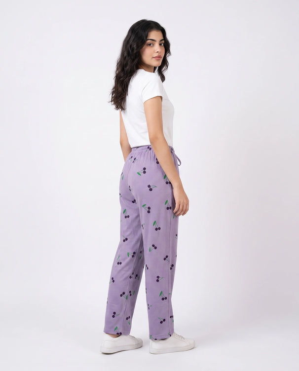 Sajiero Cotton Trouser - Cherry Daze - Purple