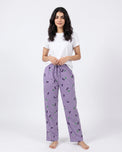 Sajiero Cotton Trouser - Cherry Daze - Purple