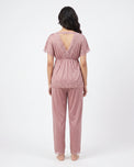 Sajiero Silk PJ Set  - Ethra - Rose Gold