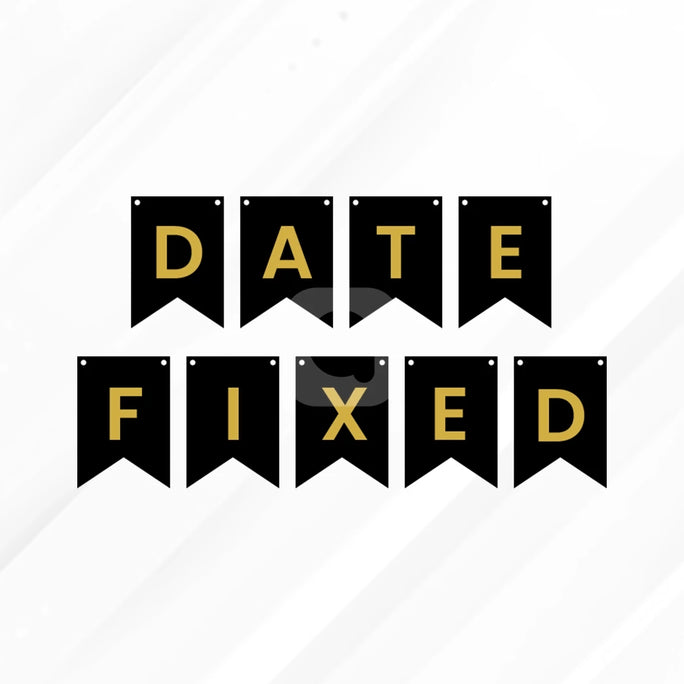 Date Fixed Letter Bunting Banner Decoration Set