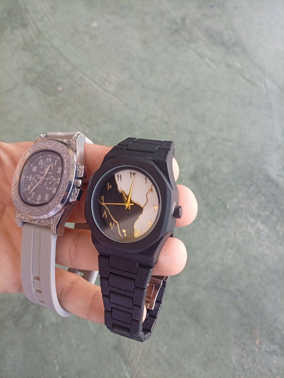 Mens 3 in 1 Gift Set 2 Watches and Leather Wallet