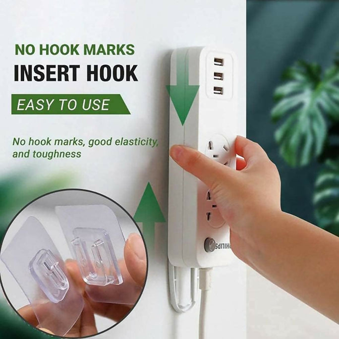 2 pc Transparent male female Wall Hook
