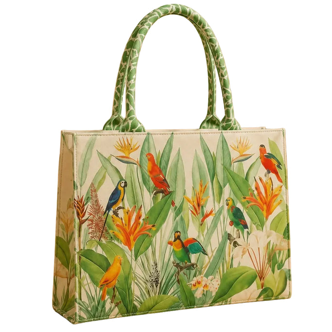 Luxury Ethnic Block Print Tote Bag for Women - Large Fabric Shoulder Bag for Shopping, Office & Travel