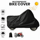 CD 70/125/150 Waterproof Bike Cover – Heavy Duty Motorcycle Rain Dust Sun Protection Cover – Universal Motorbike Body Cover (Black) Top Cover