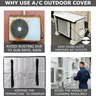 Ac Outdoor Unit Protector Heat Insulation Sunlight Shade Protector from Dust With Adjustable Buckle Rain Cover Air Conditioner Cover