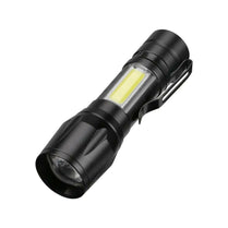 Torch - Mini LED Micro USB Charging With Cable And Case - USB Charging Powerful Flashlight 3800LM XPE COB Small Rechargeable - Flash Light Zoomab