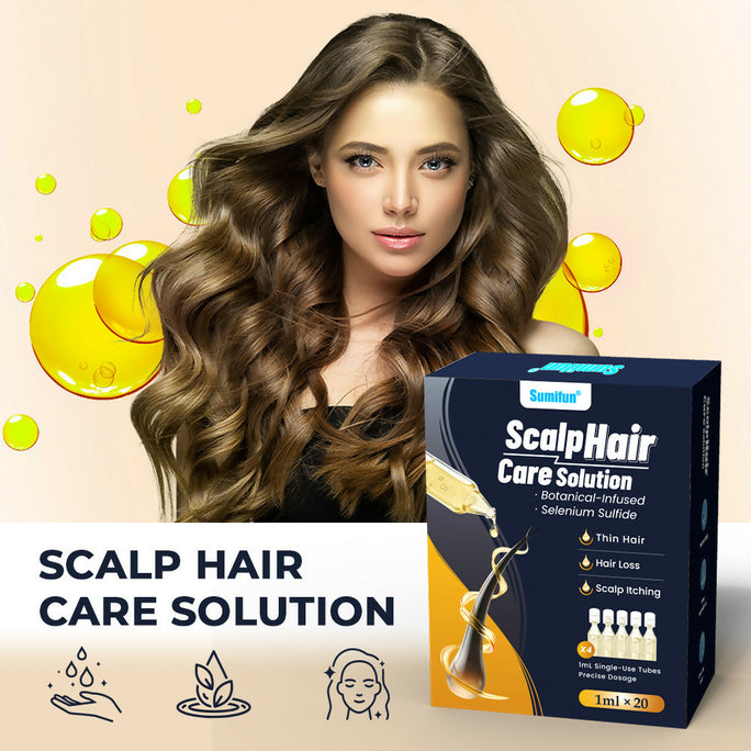 Sumifun Scalp Hair Care Solution 1ml × 10 | Botanical Hair & Scalp Serum | Selenium Sulfide Scalp Care | Hair Root Nourishing Ampoules