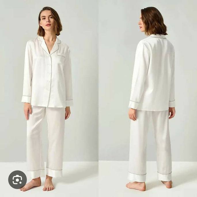 Viscose Silk women Nightwear Trouser Shirt