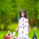 Kids Fitt Girls White Hand Embroidered Khaddar/Lawn 2 Piece Suit – Cherry Embroidery