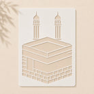 Casvena Kaaba Silhouette Islamic Stencil for Wall and Canvas Painting