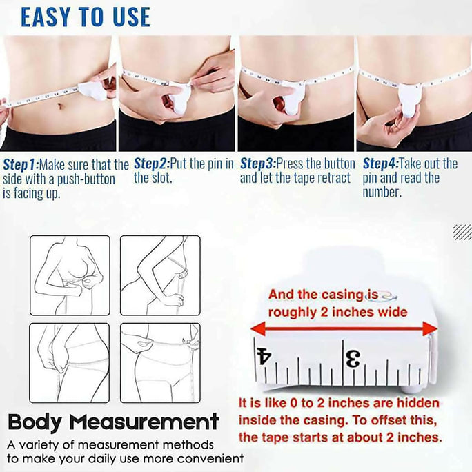 Body Measuring Automatic Telescopic Tape Measure,Perfect Body Tape Measure