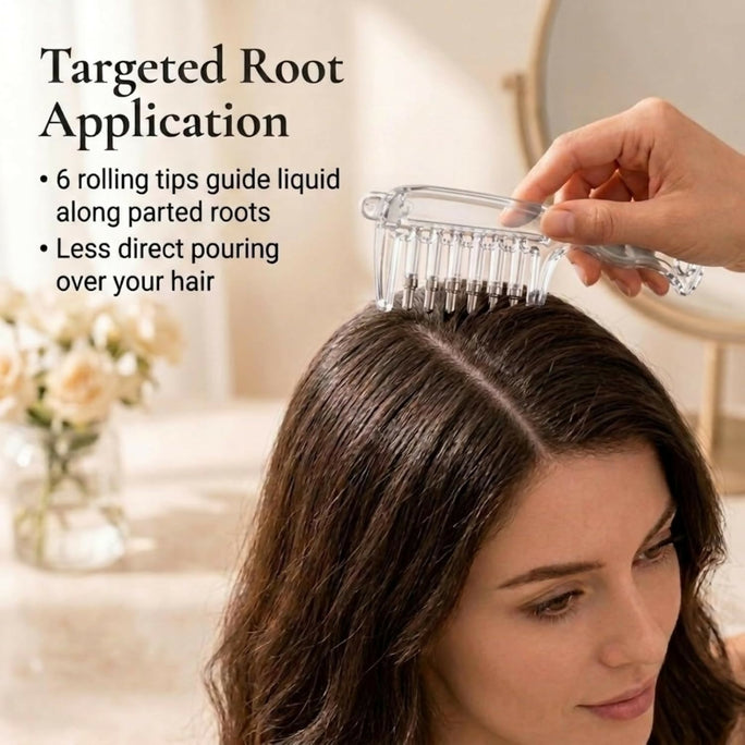 Transparent Hair Scalp Applicator Comb, Manual Scalp Stimulator, Hair Growth Scalp Massage Comb, Deep Scalp Massage Tool With 📦