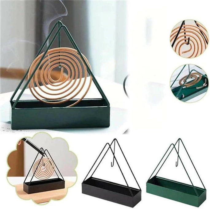Creative Iron Mosquito Coil Holder Stable Triangular Fireproof Hanging Mosquito Coil Tray Home Supplies