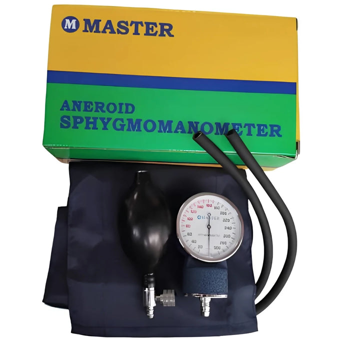 Master Original Manual Aneroid BP Apparatus with Stethoscope Set | Official Stamped Professional Dial Blood Pressure Machine & Clinical Kit