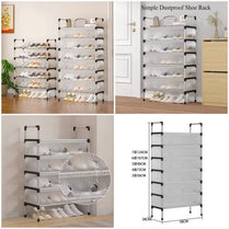 5 Layer Stainless Steel Shoe Rack Organizer for Small Spaces