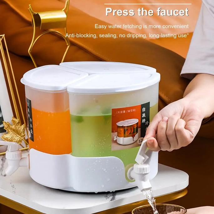 3-Grid Rotatable Cold Kettle & Dispenser With Lid 5.2L