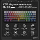 Redragon K617GGB Fizz 60% Rapid Trigger RGB Wired Gaming Keyboard
