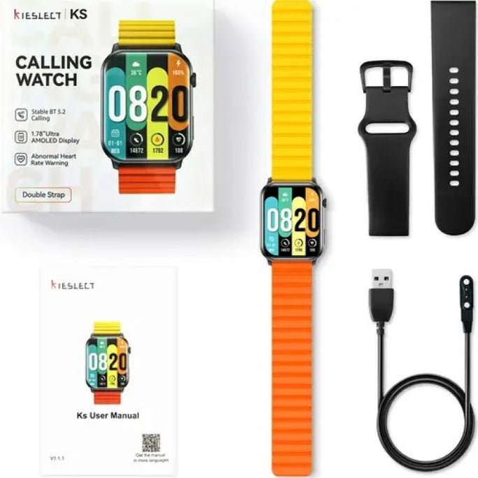 Kieslect KS Bluetooth Calling Smart Watch Double Strap