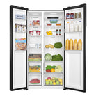 Haier HRF-622 IBG Side-by-Side Glass Door Inverter Refrigerator 22 Cubic Feet With Official Warranty