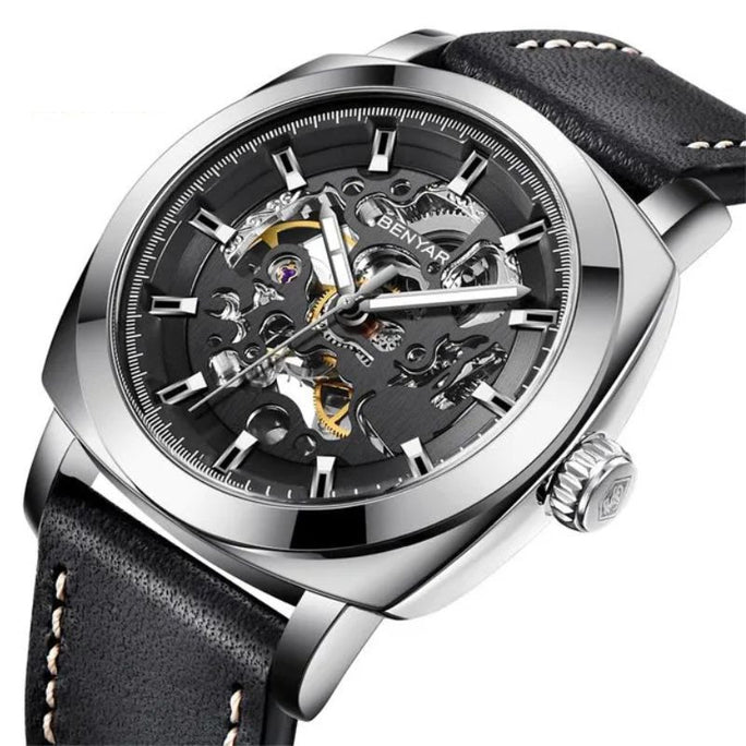 Benyar BY-5121 Skeleton Automatic Edition Men Watch
