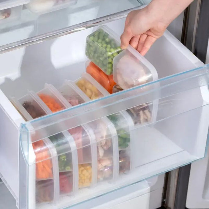 Kitchen Storage Box 4 Grids Design PP Soft Cover