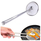 Stainless Steel Frying Oil Strainer Spoon With Clip