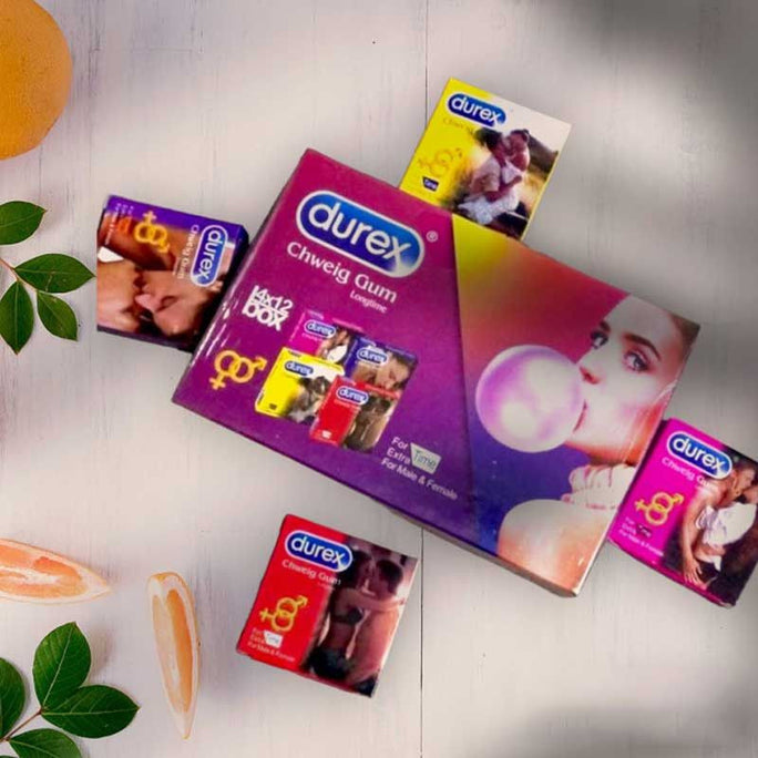 Durex Flavored Bubble Gum For Men and Women - 4s Mix Flavours