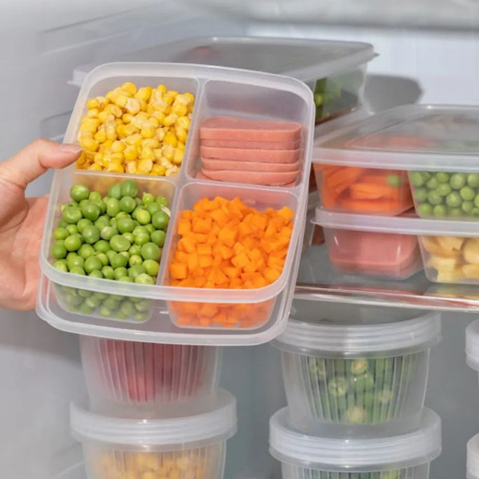 Kitchen Storage Box 4 Grids Design PP Soft Cover