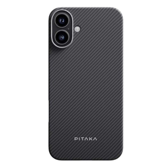 Pitaka Ultra-Slim Case for iPhone 16 – Black/Grey