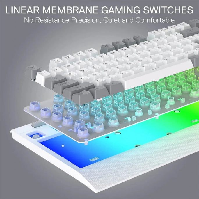 Redragon K525WG Shiva Lite Membrane Gaming Keyboard with Detachable Wrist Rest