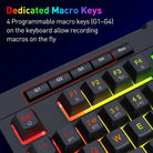 Redragon K521 Netherbane Full size RGB Wired Membrane Keyboard