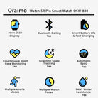 Oraimo Watch 5R Pro Smart Watch (OSW-830)