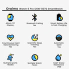 Oraimo OSW-807S Watch 6 Pro SmartWatch