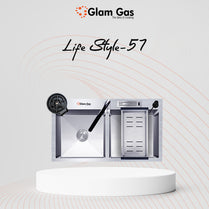Glam Gas Life Style-57 Texture Built In Sink