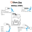 Glam Gas Hood Pipe (160 x 160) With Official Warranty