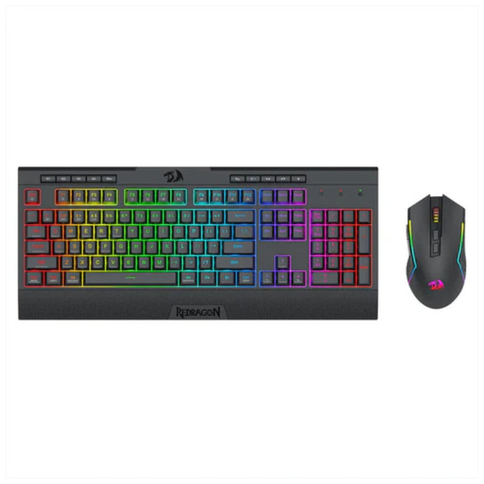 Redragon S151 Pro RGB Full Size Membrane Keyboard & Mouse Wireless Combo